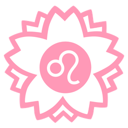 Leo and white flower