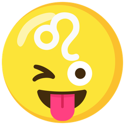 Leo and Winking face with tongue