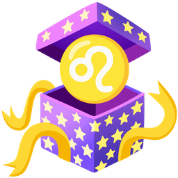 Leo and wrapped gift