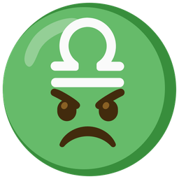 Libra and angry face