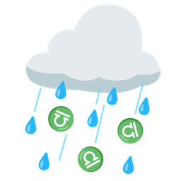 Libra and cloud with rain