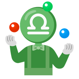 Libra and clown face