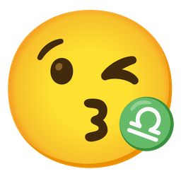 Libra and Face blowing a kiss