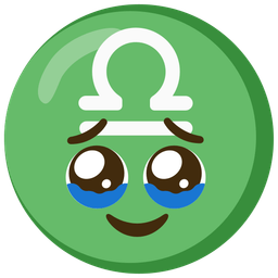 Libra and face holding back tears