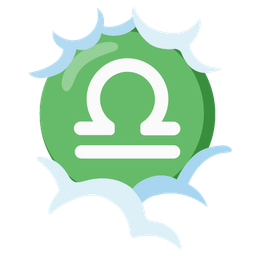 Libra and face in clouds