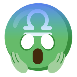 Libra and face screaming in fear