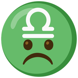 Libra and frowning face