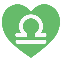 Libra and heart suit