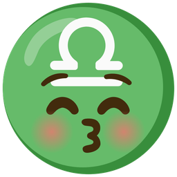 Libra and Kissing face with closed eyes