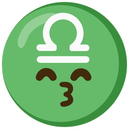 Libra and Kissing face with smiling eyes