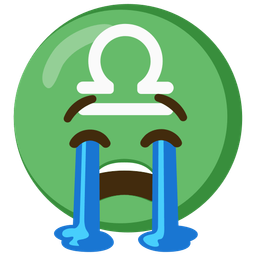 Libra and loudly crying face