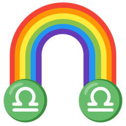 Libra and rainbow