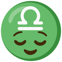 Libra and relieved face