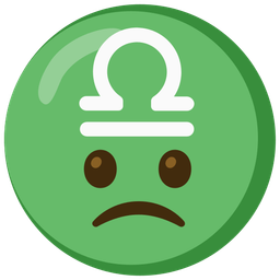Libra and slightly frowning face