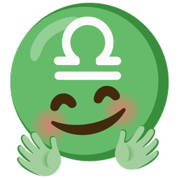 Libra and Smiling face with open hands