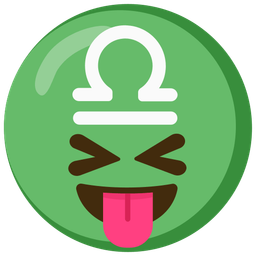 Libra and Squinting face with tongue