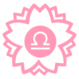 Libra and white flower