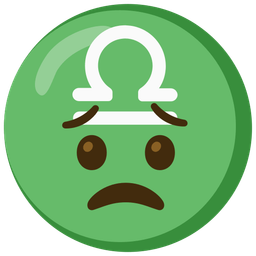 Libra and worried face