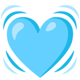 Light blue heart and Beating heart
