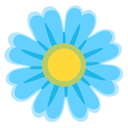 light blue heart and blossom