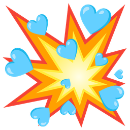 light blue heart and collision