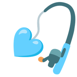 light blue heart and fishing pole