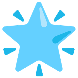 light blue heart and glowing star