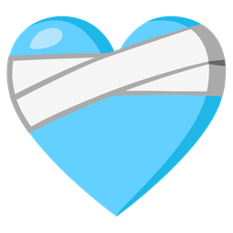 Light blue heart and Mending heart