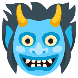 light blue heart and ogre