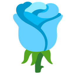 light blue heart and rose