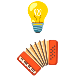Light bulb and Accordion