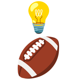 Light bulb and American football