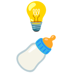 Light bulb and Baby bottle