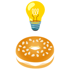 Light bulb and Bagel