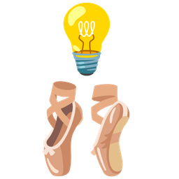 Light bulb and Ballet shoes