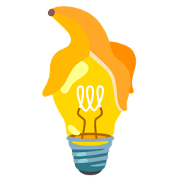light bulb and banana