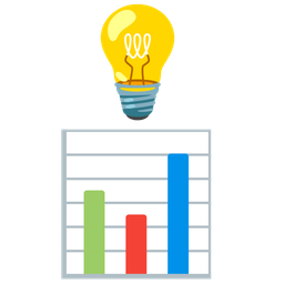 Light bulb and Bar chart