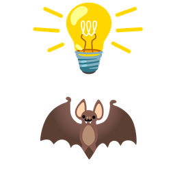 light bulb and bat