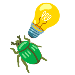 light bulb and beetle