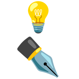 Light bulb and Black nib