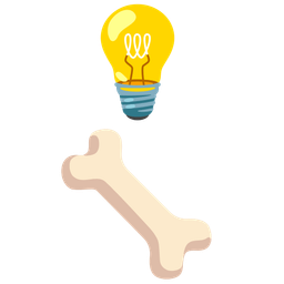 light bulb and bone