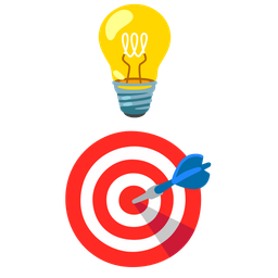 Light bulb and Bow and arrow