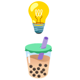 Light bulb and Bubble tea