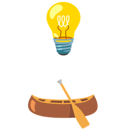 Light bulb and Canoe