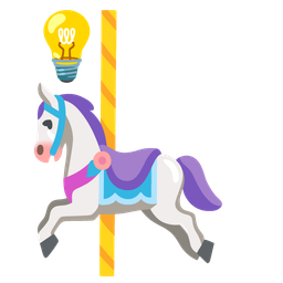 Light bulb and Carousel horse