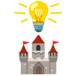 Light bulb and Castle