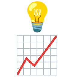 Light bulb and Chart increasing