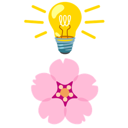 light bulb and cherry blossom