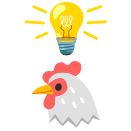 light bulb and chicken