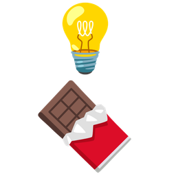 Light bulb and Chocolate bar